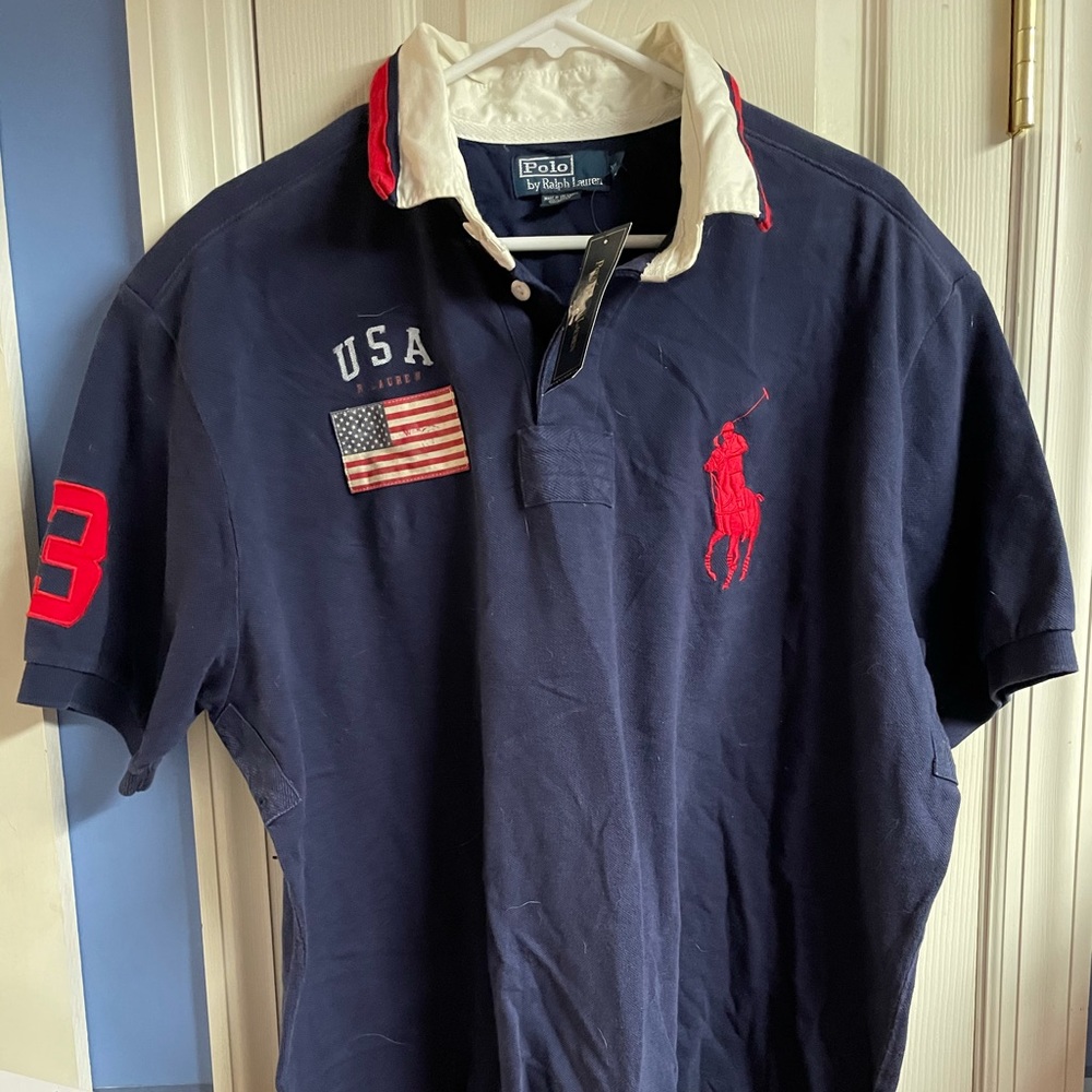Mens Polo Ralph Lauren USA Short Sleeve